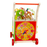 Antepremergator Cub educativ din lemn Ferma animalelor 6 in 1