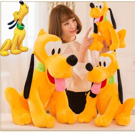 Pluto jucarie din plus catelus portocaliu 50 cm