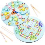 Joc 3in1 Ceas Pescuit magnetic Joc Nu Te Supara Frate lemn