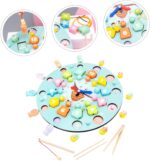 Joc 3in1 Ceas Pescuit magnetic Joc Nu Te Supara Frate lemn