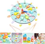 Joc 3in1 Ceas Pescuit magnetic Joc Nu Te Supara Frate lemn