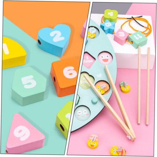 Joc 3in1 Ceas Pescuit magnetic Joc Nu Te Supara Frate lemn