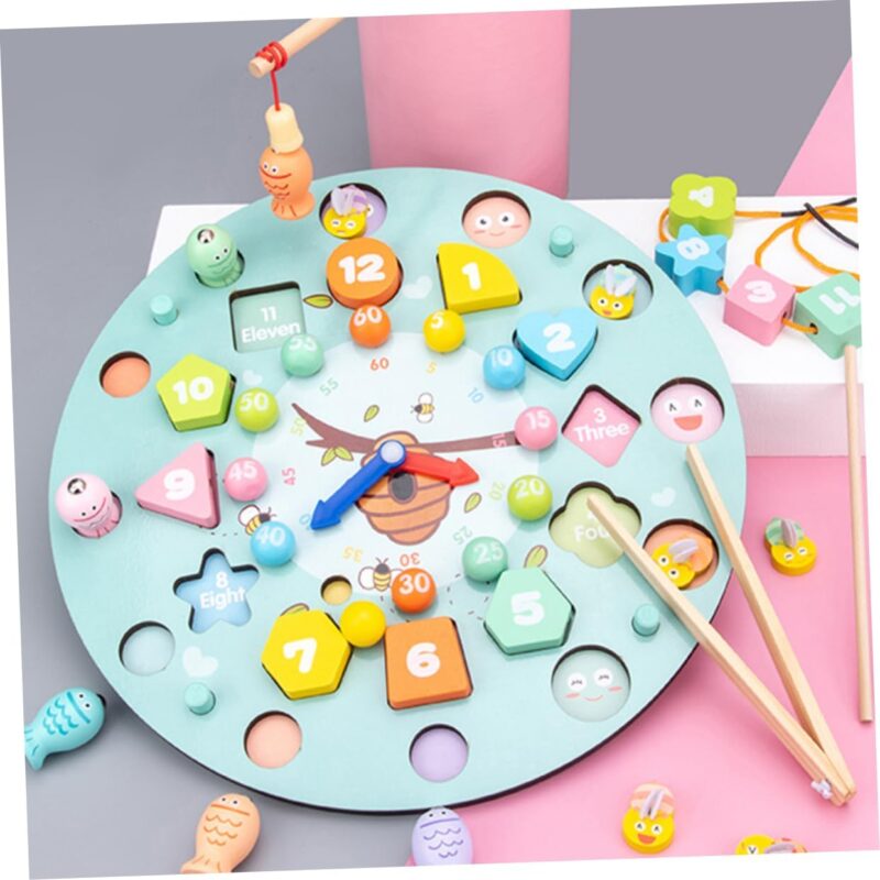 Joc 3in1 Ceas Pescuit magnetic Joc Nu Te Supara Frate lemn