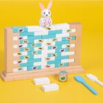 Joc Jenga Zidul instabil din lemn Cuburi echilibru cu Iepurasul