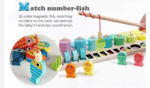 Joc Logaritmic Montessori Numere si Pescuit magnetic lemn