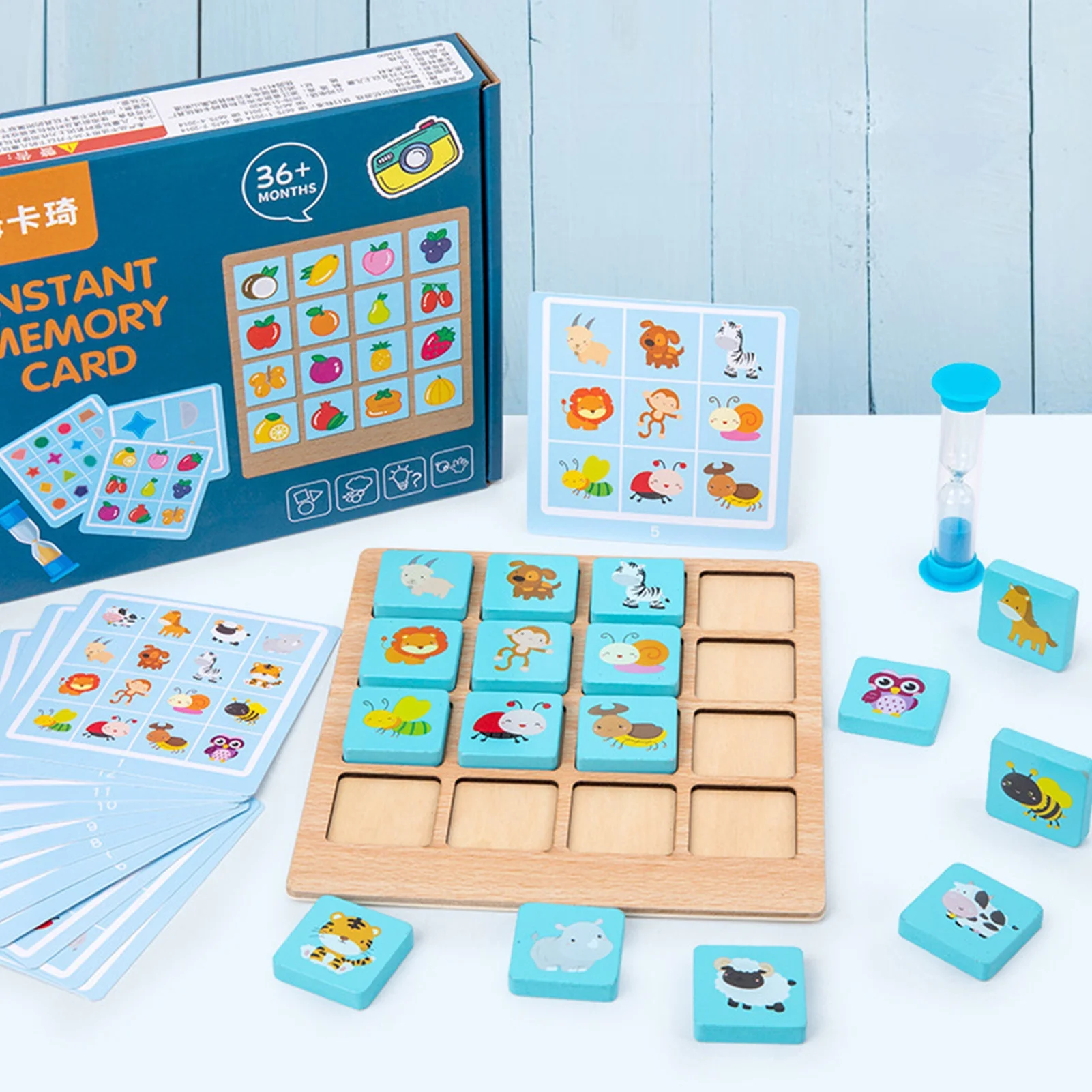 Joc Memory Card Puzzle Montessori pentru memorie fotografica