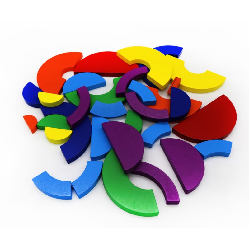 Joc Tangram cu planse Creativ din lemn Forme