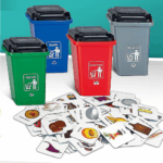 Joc educativ Sorteaza deseurile corect-selectiv pe culori