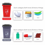 Joc educativ Sorteaza deseurile corect-selectiv pe culori