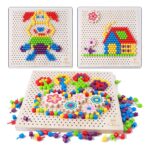 Joc mozaic din lemn cu butoni Pixel Drawing