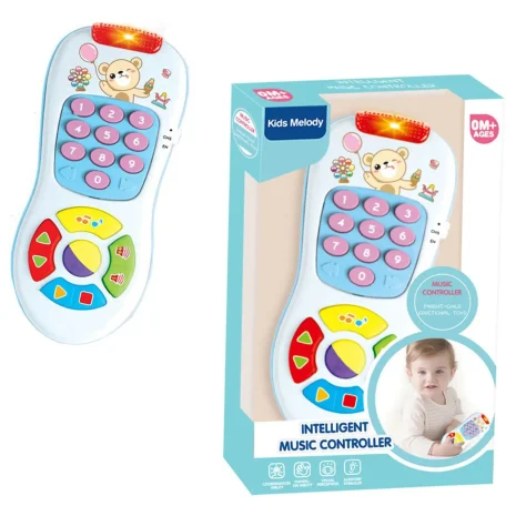 Jucarie interactiva 2in1 Telecomanda Telefon cu lumini si muzica