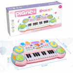 Jucarie interactiva bebe Mini Pianina cu lumini 24 de taste