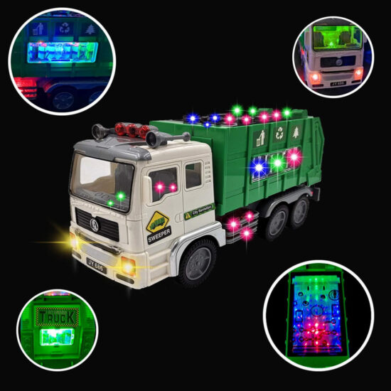 Jucarie interactiva copii Masina de gunoi cu lumini si sunete