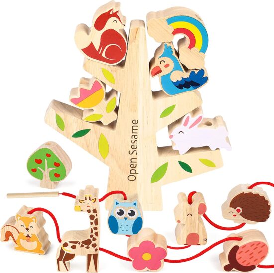 Jucarii de stivuit Copacul Montessori Animale de snuruit Jucarii de stivuit Copacul Montessori Animale de snuruit