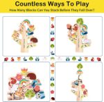 Jucarii de stivuit Copacul Montessori Animale de snuruit