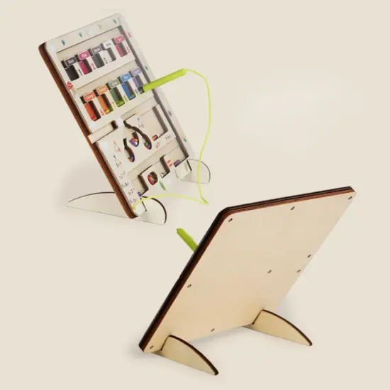 Labirint Magnetic lemn Sortare culori Invatam aritmetica cu bile