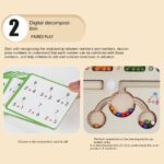 Labirint Magnetic lemn Sortare culori Invatam aritmetica cu bile