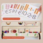 Labirint Magnetic lemn Sortare culori Invatam aritmetica cu bile