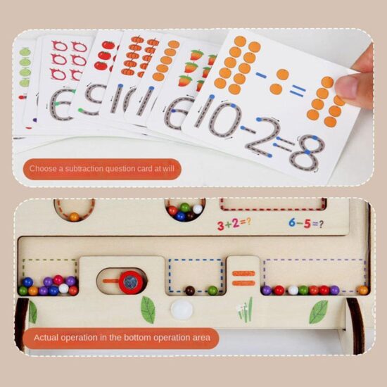 Labirint Magnetic lemn Sortare culori Invatam aritmetica cu bile