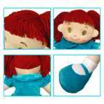 Papusa Material Textil Turcoaz canta Are Mama o fetita Frumusica