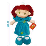 Papusa Material Textil Turcoaz canta Are Mama o fetita Frumusica