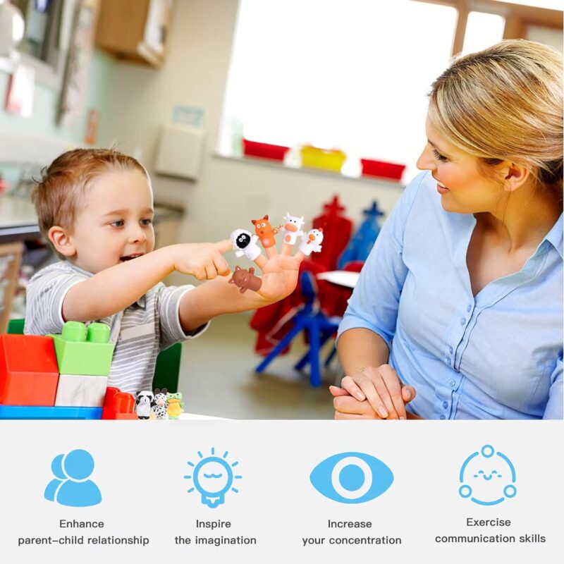 Papusi Marionete Animale domestice pe degete Figurine cauciuc