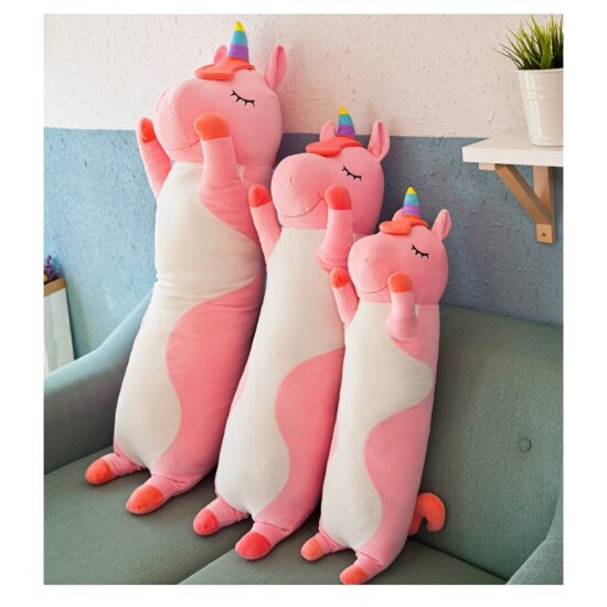 Perna lunga din plus Jucarie Unicornul moale si pufos