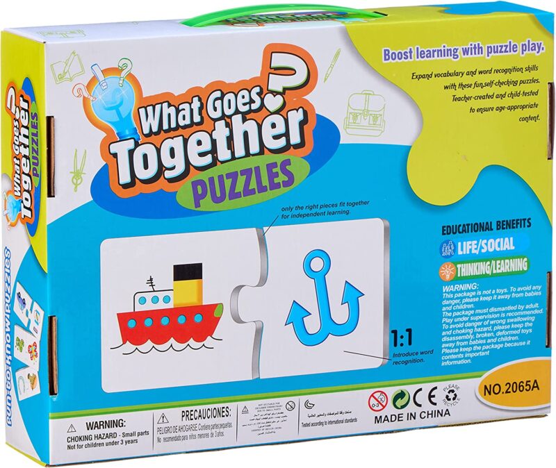 Puzzle carton Asociere imagini Potriveste obiectele