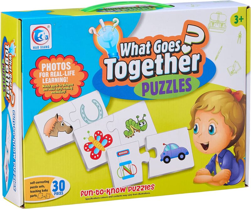 Puzzle carton Asociere imagini Potriveste obiectele
