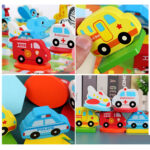 Puzzle lemn 3D Vehicule de transport Forme geometrice