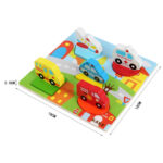 Puzzle lemn 3D Vehicule de transport Forme geometrice5