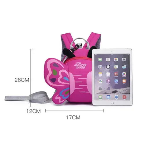 Rucsac pentru copii Fluture Ghiozdan Geanta cu bretele reglabile