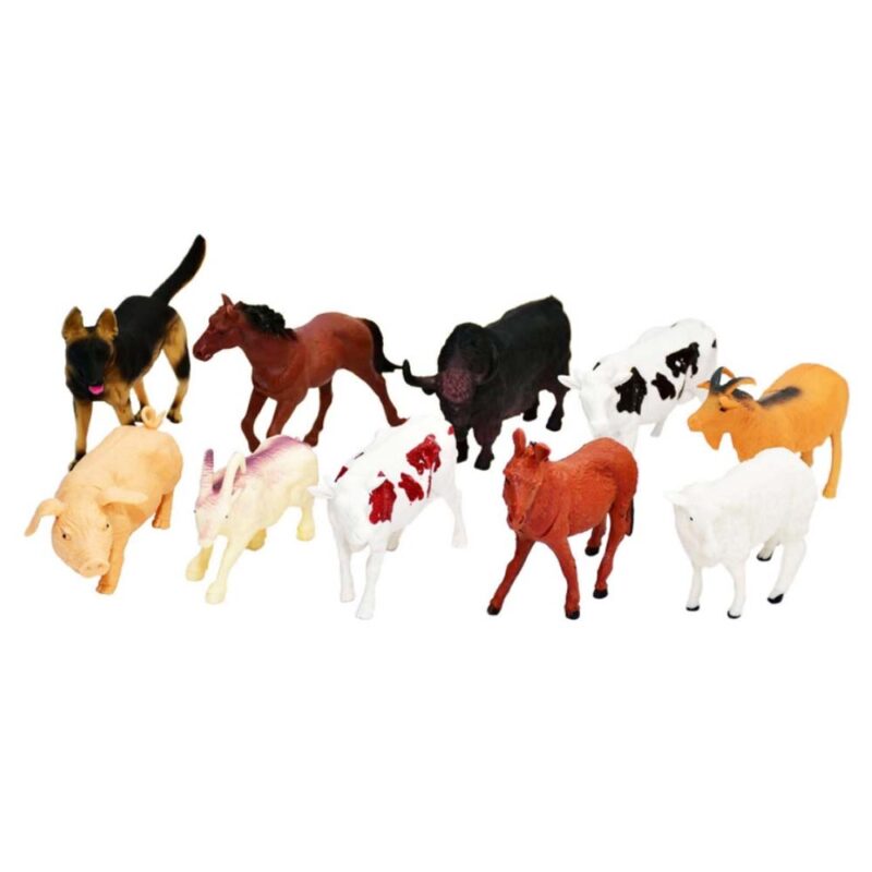 Set 10 figurine cauciuc Animalele de la ferma