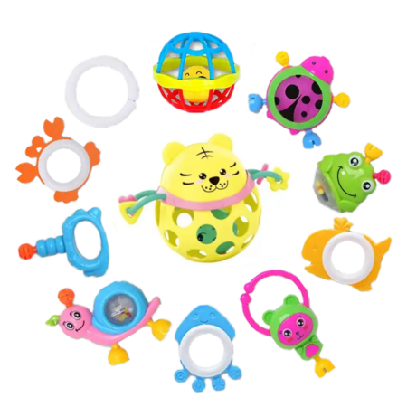 Set 11 Jucarii bebe Zornaitori pentru motricitate Texturi diferite