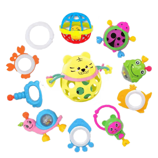 Set 11 Jucarii bebe Zornaitori pentru motricitate Texturi diferite