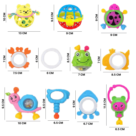 Set 11 Jucarii bebe Zornaitori pentru motricitate Texturi diferite