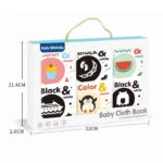 Set 6 carti senzoriale pentru nou nascuti Contrast ridicat bebe