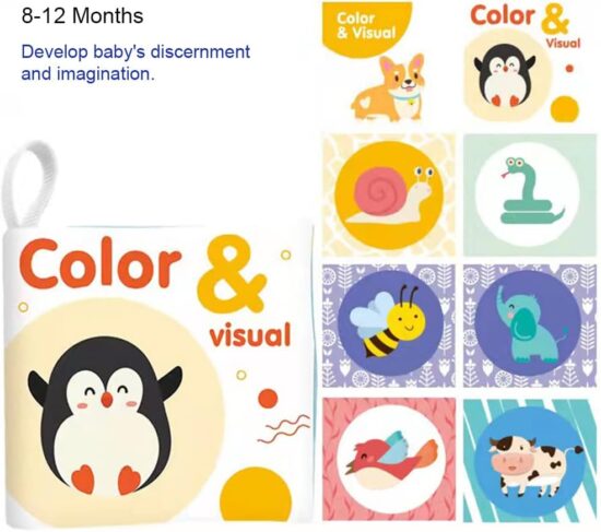 Set 6 carti senzoriale pentru nou nascuti Contrast ridicat bebe