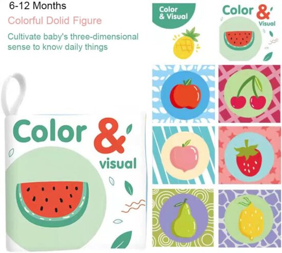 Set 6 carti senzoriale pentru nou nascuti Contrast ridicat bebe