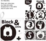 Set 6 carti senzoriale pentru nou nascuti Contrast ridicat bebe