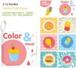 Set 6 carti senzoriale pentru nou nascuti Contrast ridicat bebe