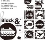 Set 6 carti senzoriale pentru nou nascuti Contrast ridicat bebe