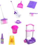 Set Carucior cu accesorii de curatenie pentru copii