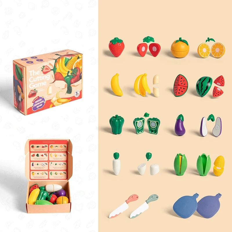 Set Fructe si Legume de feliat Accesorii pentru gatit copii
