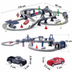 Trenul Politia Circuit electric cu semne de circulatie 106 piese