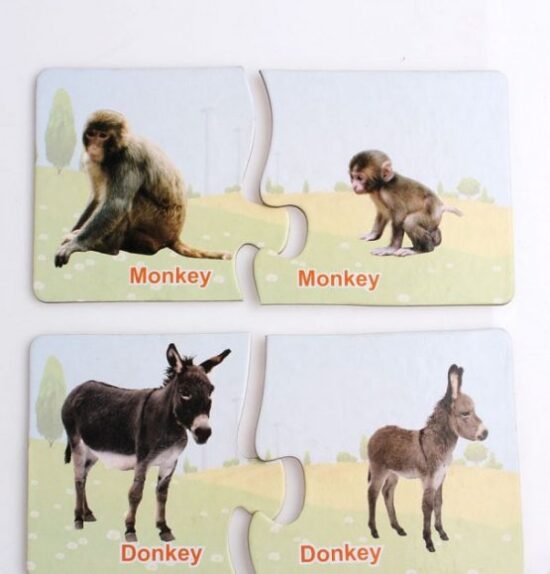 Puzzle carton Mama si Puiul Jucarii educative din 2 piese