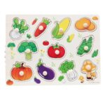 Puzzle din lemn incastru Legume Usturoi cu butoni A3013