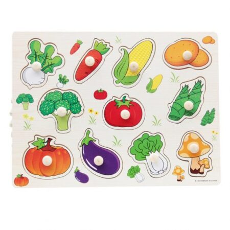 Puzzle din lemn incastru Legume Usturoi cu butoni A3013