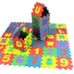 Covoras puzzle litere si cfre 17x17cm spuma 36pcs