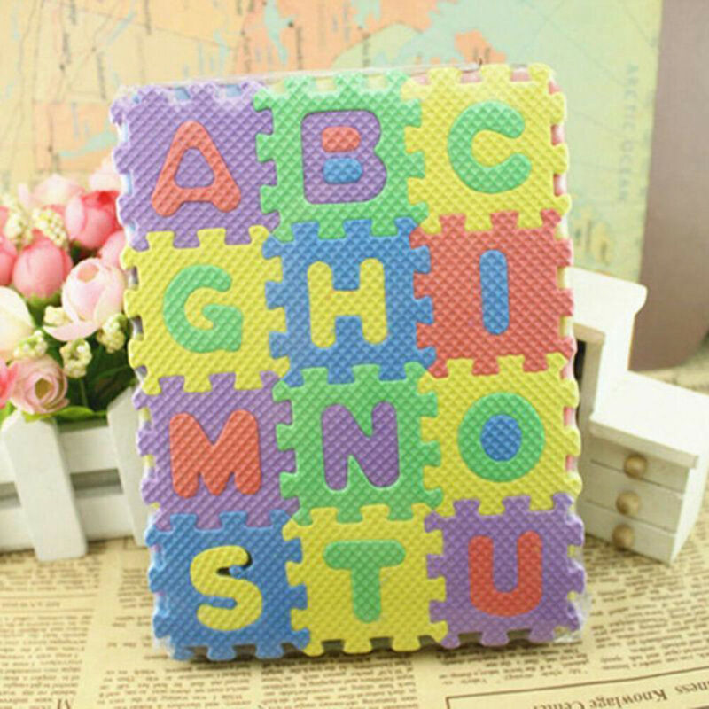 Covoras puzzle litere si cfre 17x17cm spuma 36pcs